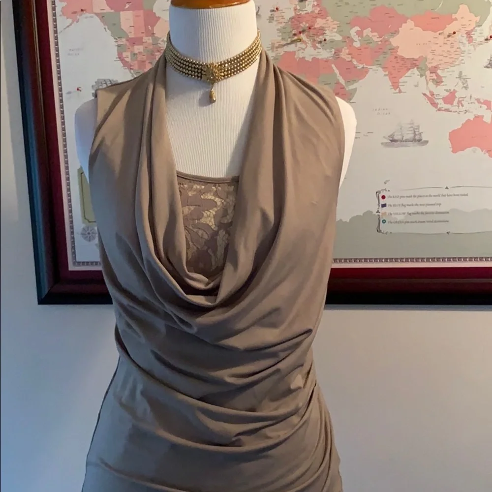 EUC+++CARMEN  Sexy sleeveless ruched top /size XS - Picture 3 of 11